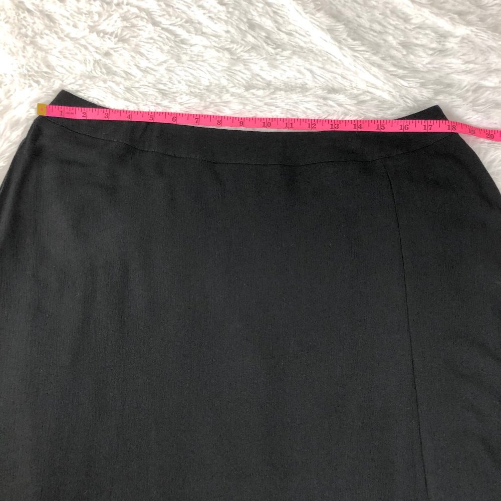 Black Side Split Maxi Length Skirt Plus Size 1X - Picture 6 of 8